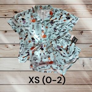 Mint Green Graphic Pajama Set - XS